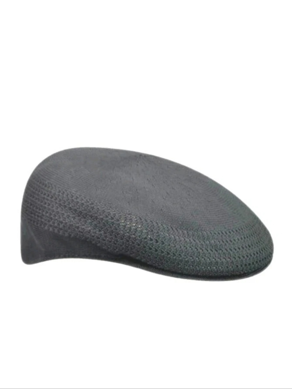 Kangol 7100 Tropic Ventair Flat Ivy Cap Sz Med Golf Cabbie Breathable Black Hat